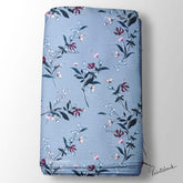 Powder Blue Floral Digital Printed Fabric For Kurti Manufacturer